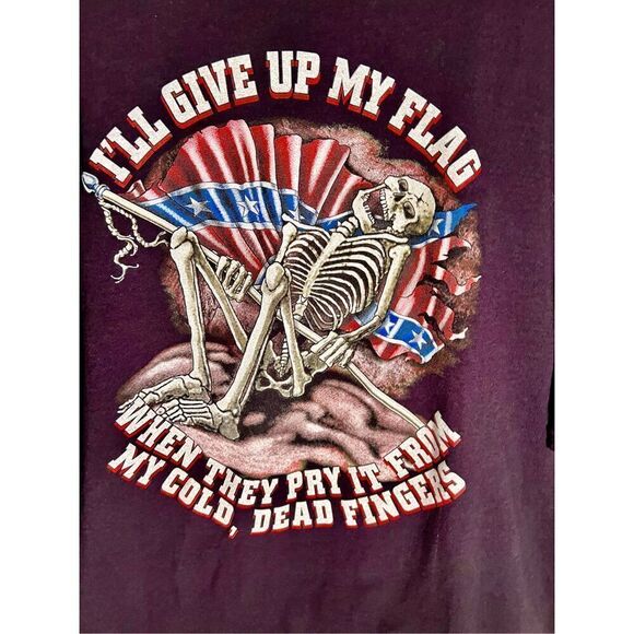 "I'll Give Up My Flag When They Pry It From My Cold Dead Hands" Sz 2XL T-Shirt - Picture 2 of 7